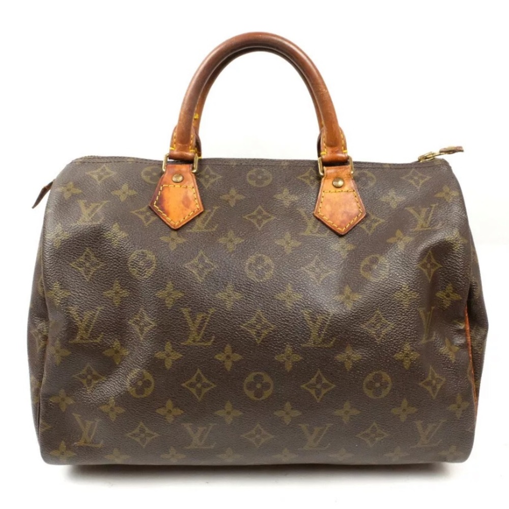 LOUIS VUITTON Speedy 30 Boston Bag Handbag Monogram Brown